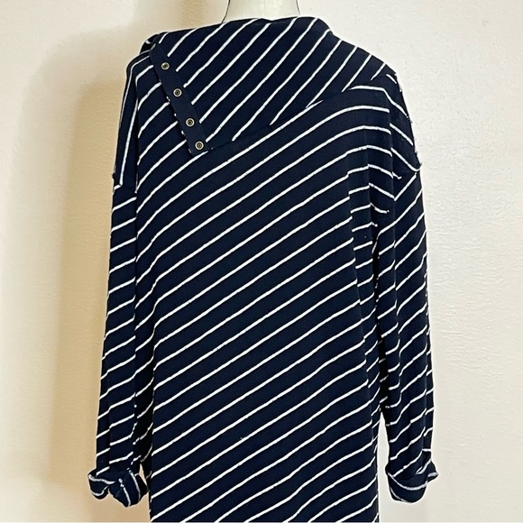 Free People Gotta Have it Cowl Neck Striped Tunic Top Size Medium Tunic Dress - Picture 8 of 13